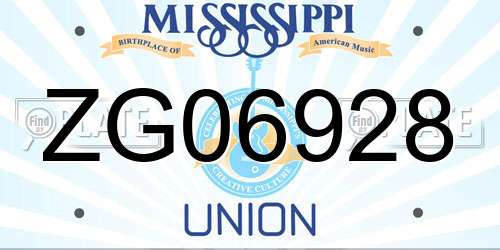 ZG06928 Mississippi License Plate