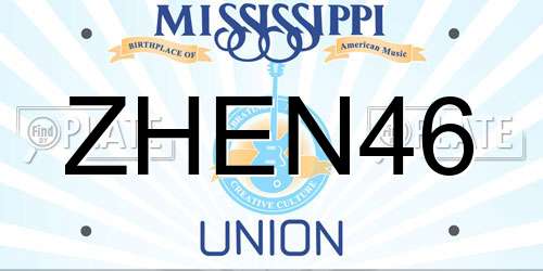 ZHEN46 Mississippi License Plate