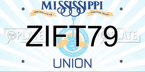 ZIFT79 Mississippi License Plate