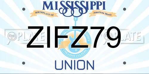 ZIFZ79 Mississippi License Plate