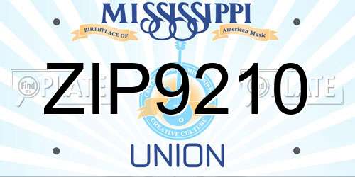 ZIP9210 Mississippi License Plate