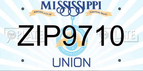 ZIP9710 Mississippi License Plate
