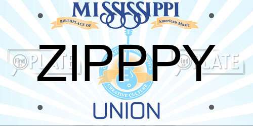 ZIPPPY Mississippi License Plate