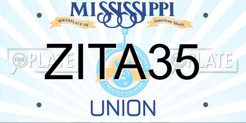 ZITA35 Mississippi License Plate