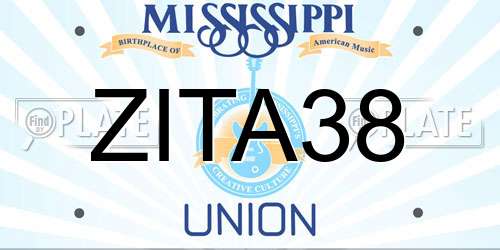 ZITA38 Mississippi License Plate