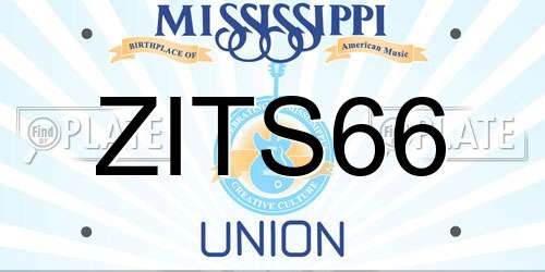 ZITS66 Mississippi License Plate