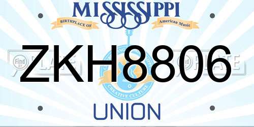 ZKH8806 Mississippi License Plate