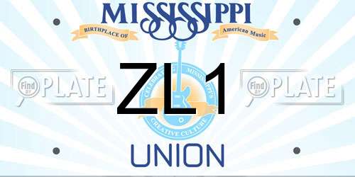 ZL1 Mississippi License Plate