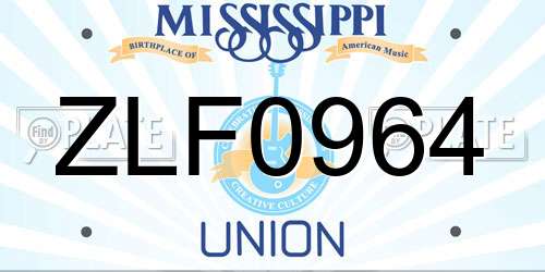 ZLF0964 Mississippi License Plate