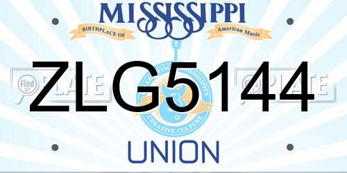 ZLG5144 Mississippi License Plate