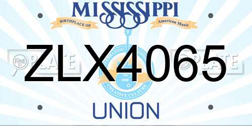 ZLX4065 Mississippi License Plate