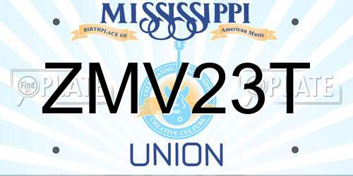 ZMV23T Mississippi License Plate