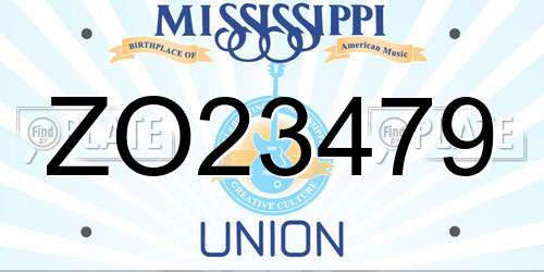 ZO23479 Mississippi License Plate
