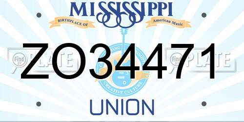 ZO34471 Mississippi License Plate
