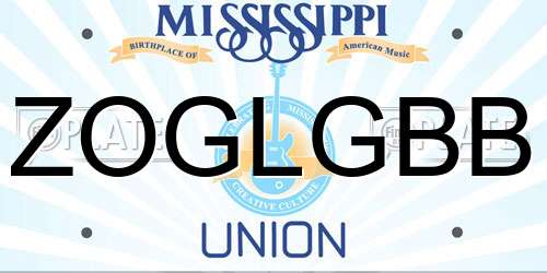 ZOGLGBB Mississippi License Plate