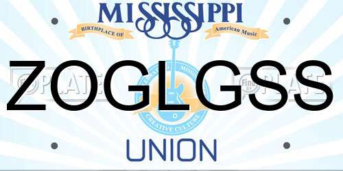 ZOGLGSS Mississippi License Plate
