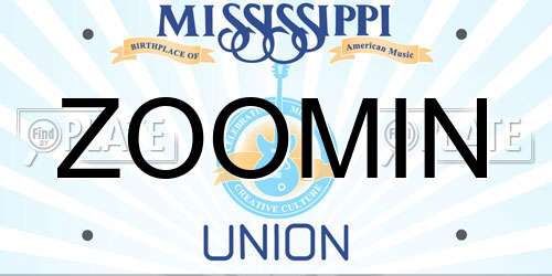 ZOOMIN Mississippi License Plate