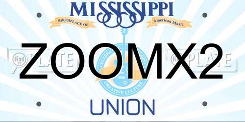 ZOOMX2 Mississippi License Plate