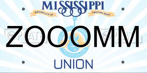 ZOOOMM Mississippi License Plate