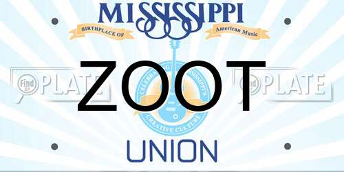 ZOOT Mississippi License Plate