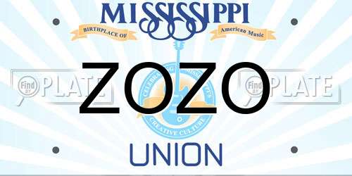 ZOZO Mississippi License Plate