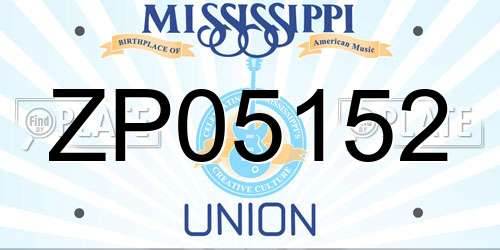 ZP05152 Mississippi License Plate