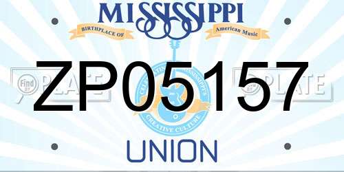 ZP05157 Mississippi License Plate