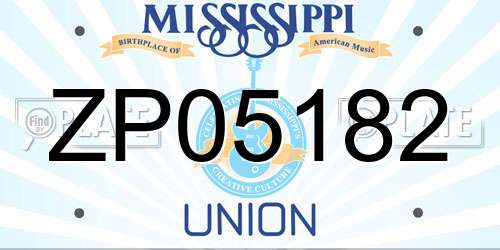 ZP05182 Mississippi License Plate