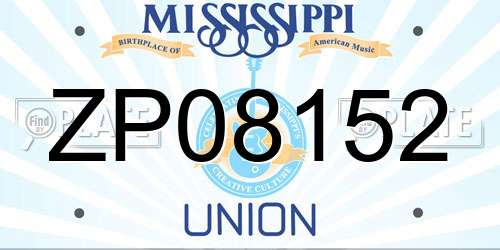 ZP08152 Mississippi License Plate