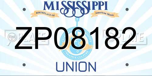 ZP08182 Mississippi License Plate
