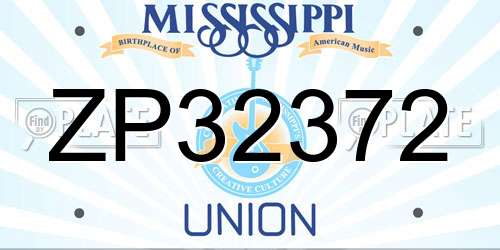 ZP32372 Mississippi License Plate