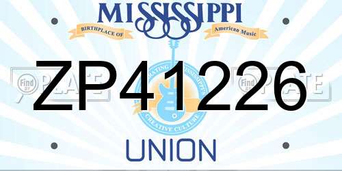 ZP41226 Mississippi License Plate