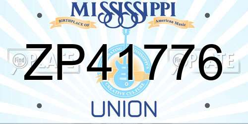 ZP41776 Mississippi License Plate