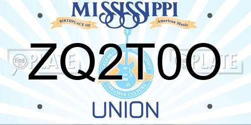ZQ2T0O Mississippi License Plate