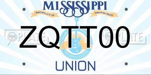 ZQTT00 Mississippi License Plate