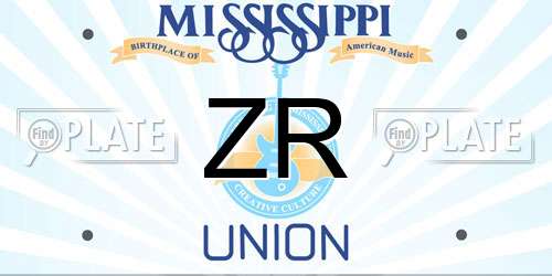 ZR Mississippi License Plate