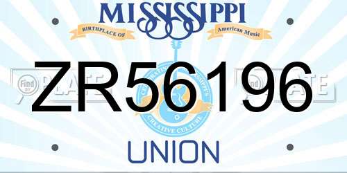 ZR56196 Mississippi License Plate
