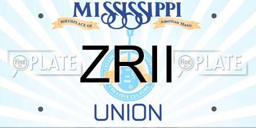 ZRII Mississippi License Plate
