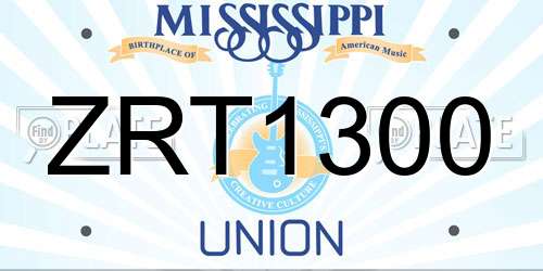 ZRT1300 Mississippi License Plate