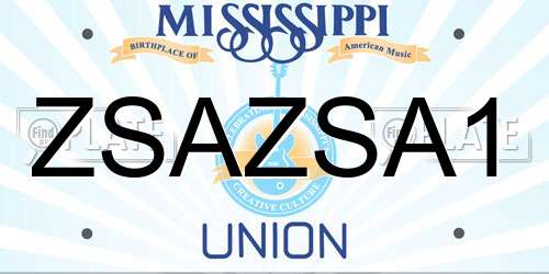 ZSAZSA1 Mississippi License Plate