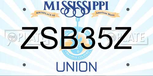 ZSB35Z Mississippi License Plate