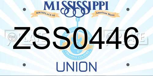 ZSS0446 Mississippi License Plate