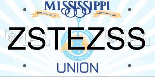 ZSTEZSS Mississippi License Plate
