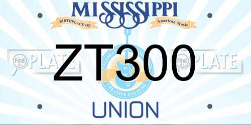 ZT300 Mississippi License Plate