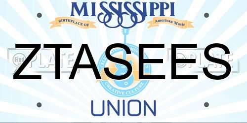 ZTASEES Mississippi License Plate