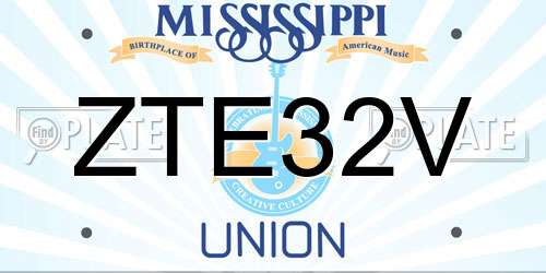 ZTE32V Mississippi License Plate