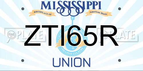 ZTI65R Mississippi License Plate