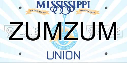 ZUMZUM Mississippi License Plate