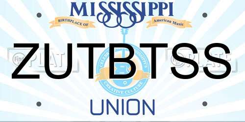 ZUTBTSS Mississippi License Plate