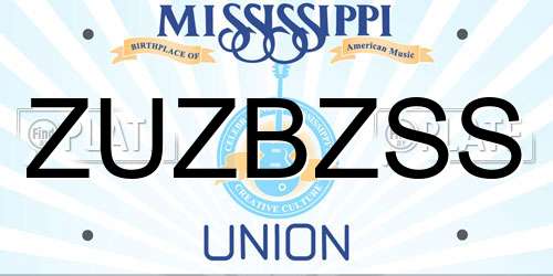 ZUZBZSS Mississippi License Plate